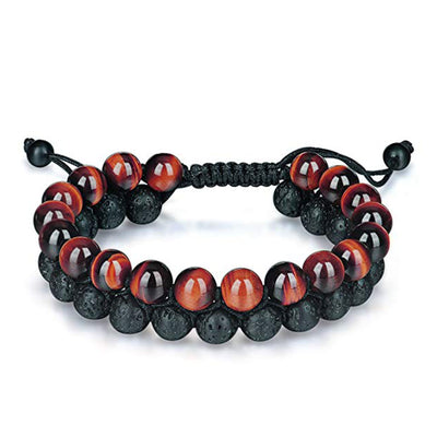 Tiger Eye Lava Stone Beaded Bracelets