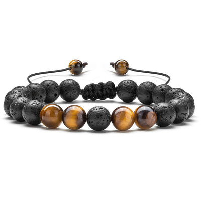 Tiger Eye Lava Stone Beaded Bracelets