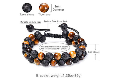 Tiger Eye Lava Stone Beaded Bracelets