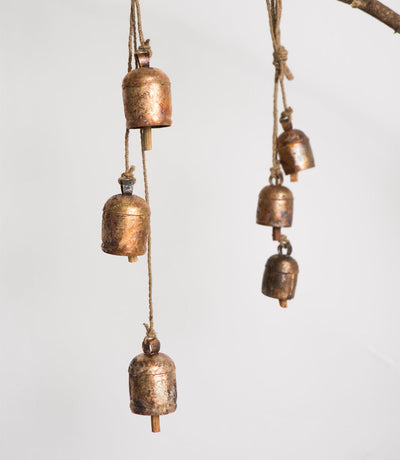 Rustic Wind Chime Medium Cascading Bells - Garden, Patio by Matr Boomie