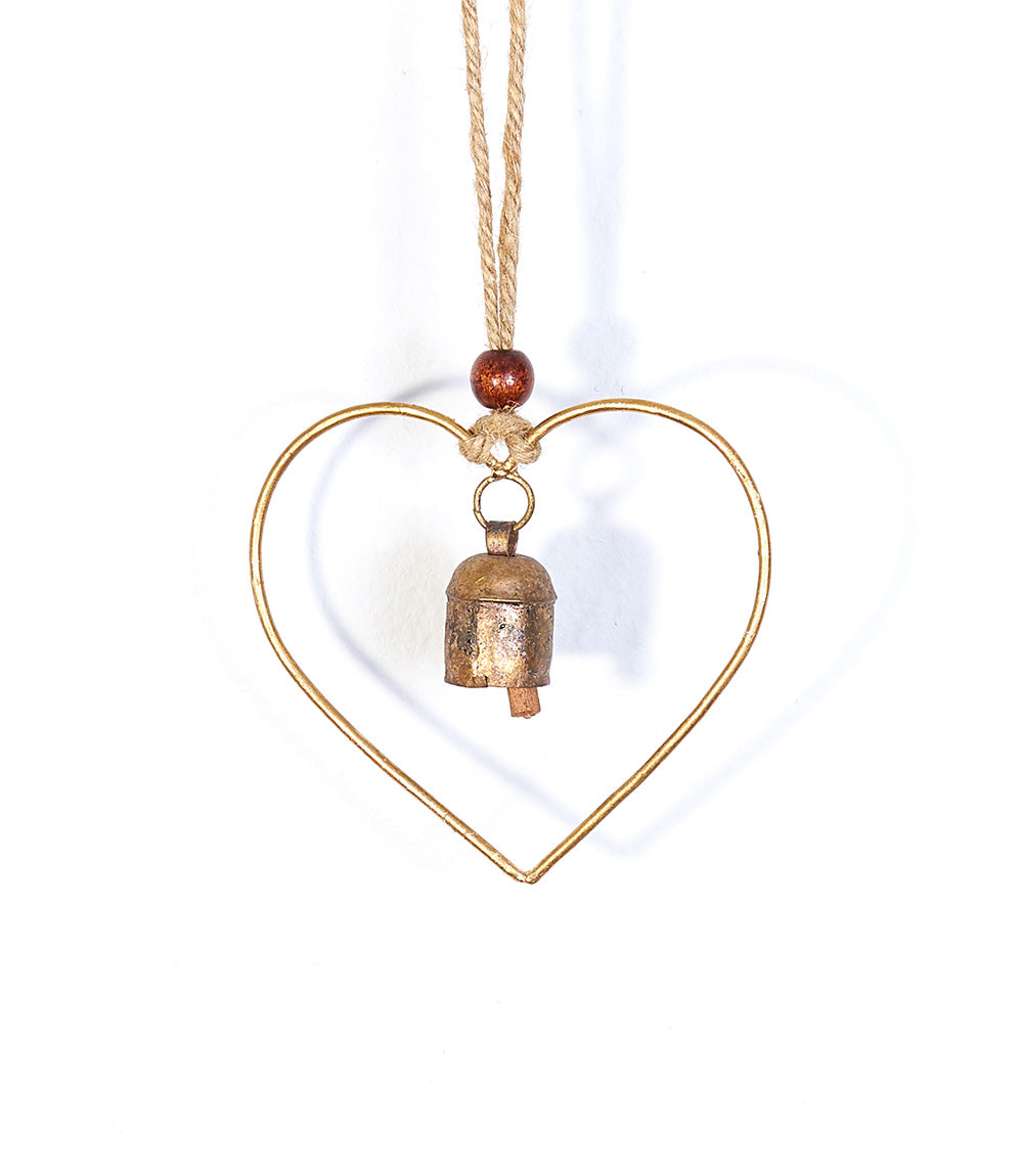 Air Element Heart Bell Wind Chime - Fair Trade Garden by Matr Boomie