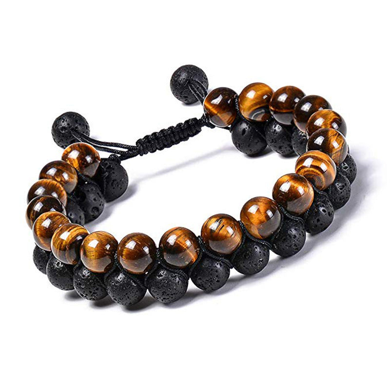 Tiger Eye Lava Stone Beaded Bracelets