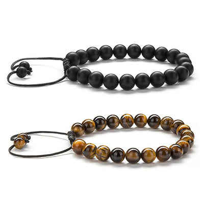 Tiger Eye Lava Stone Beaded Bracelets