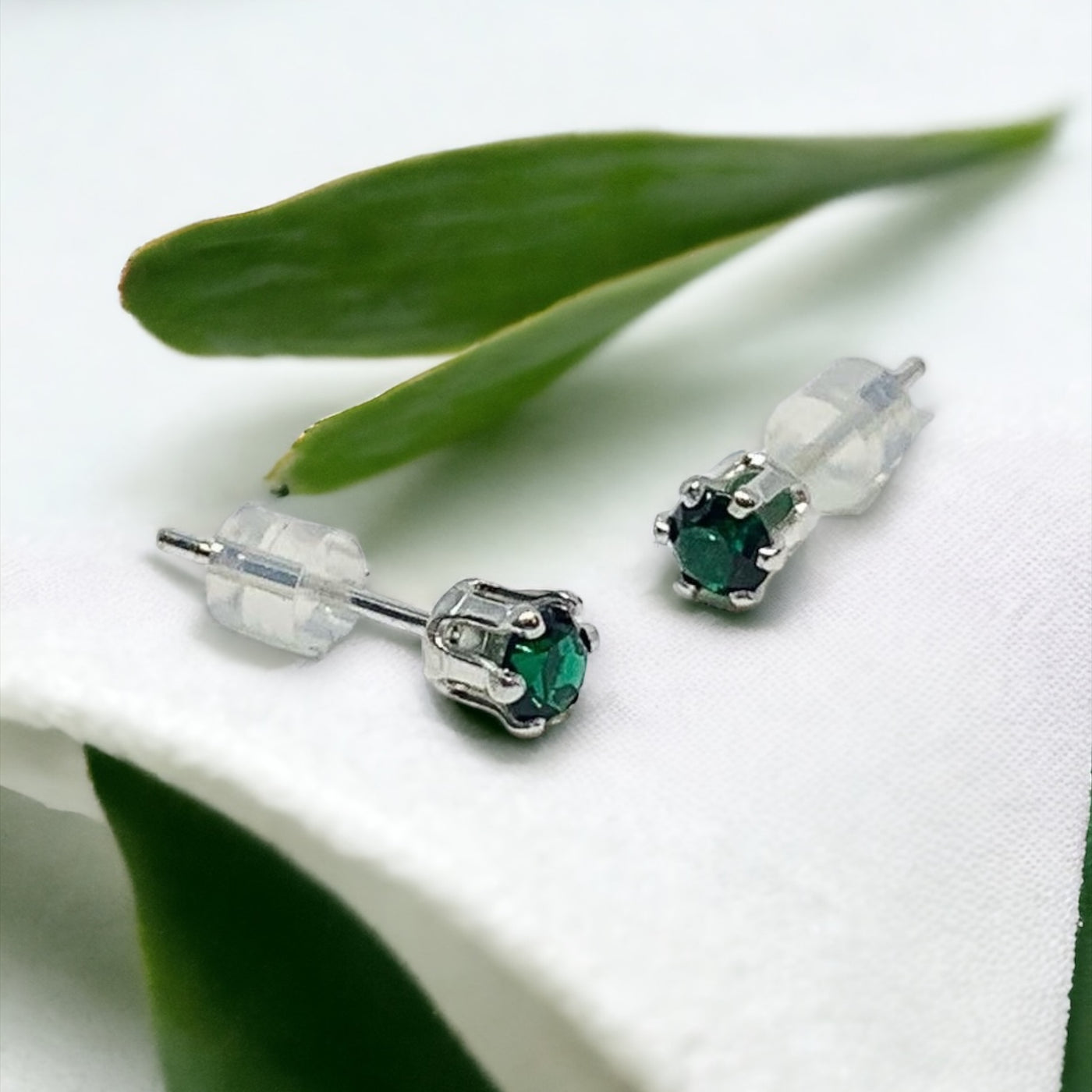 Emerald Birthstone Earrings - May Birthstone by Jennifer Cervelli Jewelry