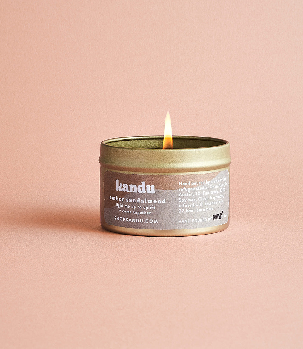 amber sandalwood 3oz candle by Matr Boomie