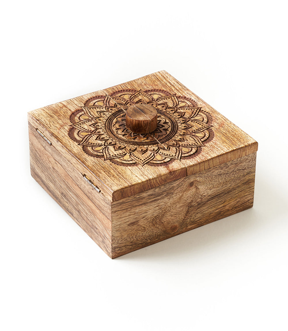 Mandala Keepsake Box - Mango Wood, Fair Trade by Matr Boomie