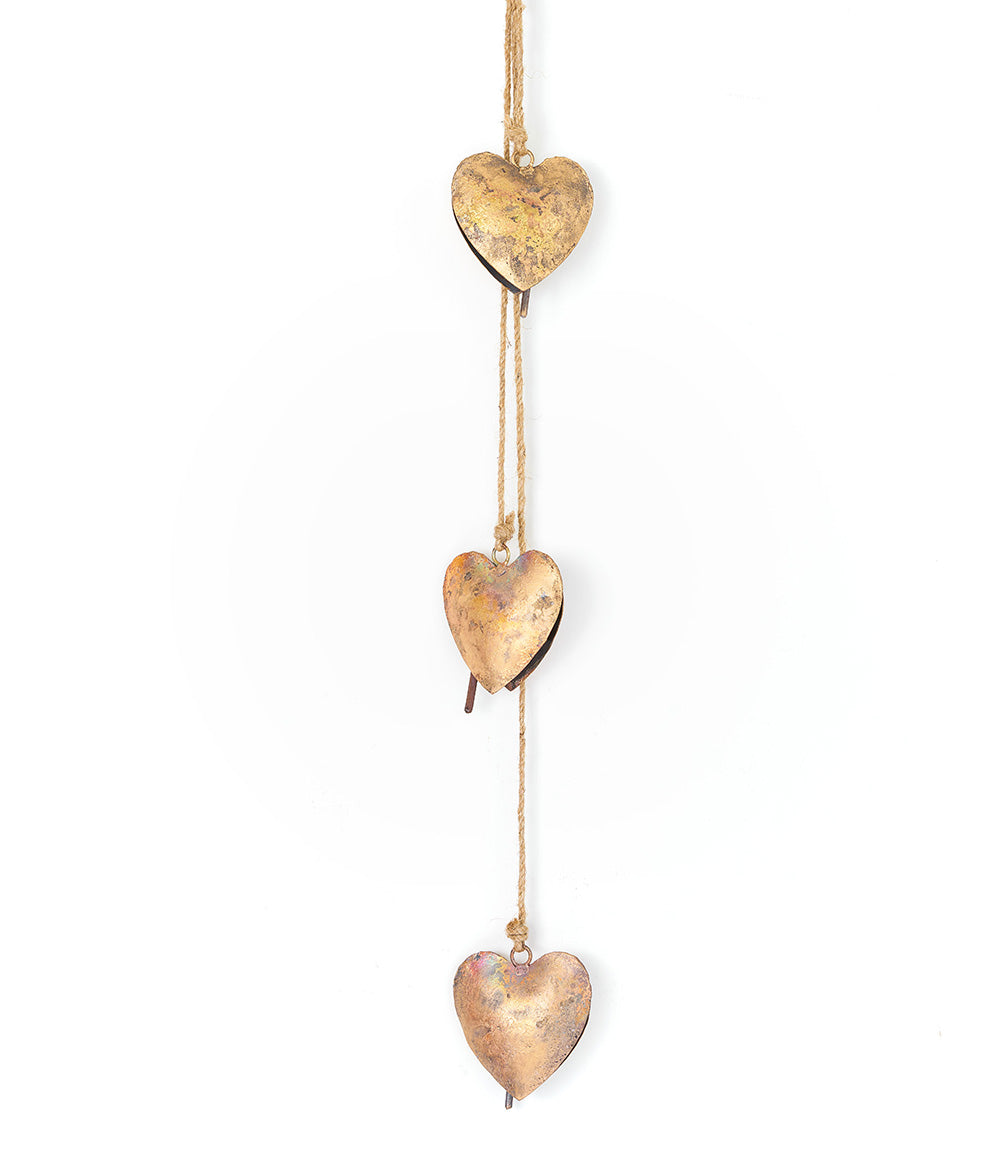 Alaya Heart Trio Wind Chime - Rustic Bell by Matr Boomie