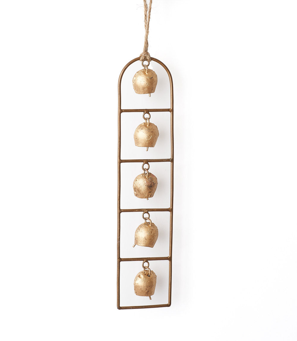 Rustic Bells Ladder Wall Hanging, Wind Chime - Hand Tuned by Matr Boomie