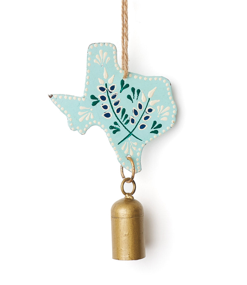 Texas Bluebonnet Wind Chime - Hand-painted State Flower by Matr Boomie