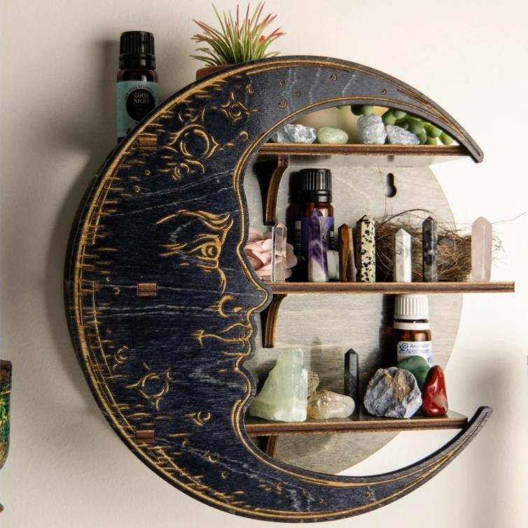 🤍 Adorable Moon Display Shelf