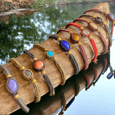 Assorted Semi Precious Stone Bracelets by Manifestie