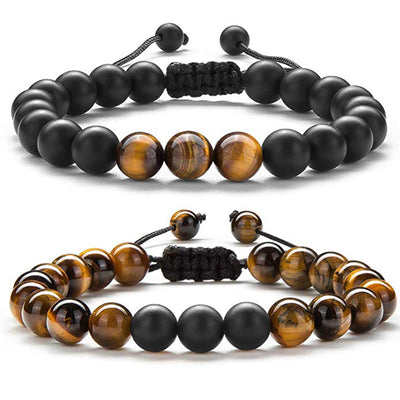 Tiger Eye Lava Stone Beaded Bracelets