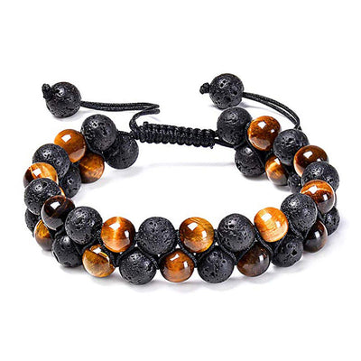 Tiger Eye Lava Stone Beaded Bracelets