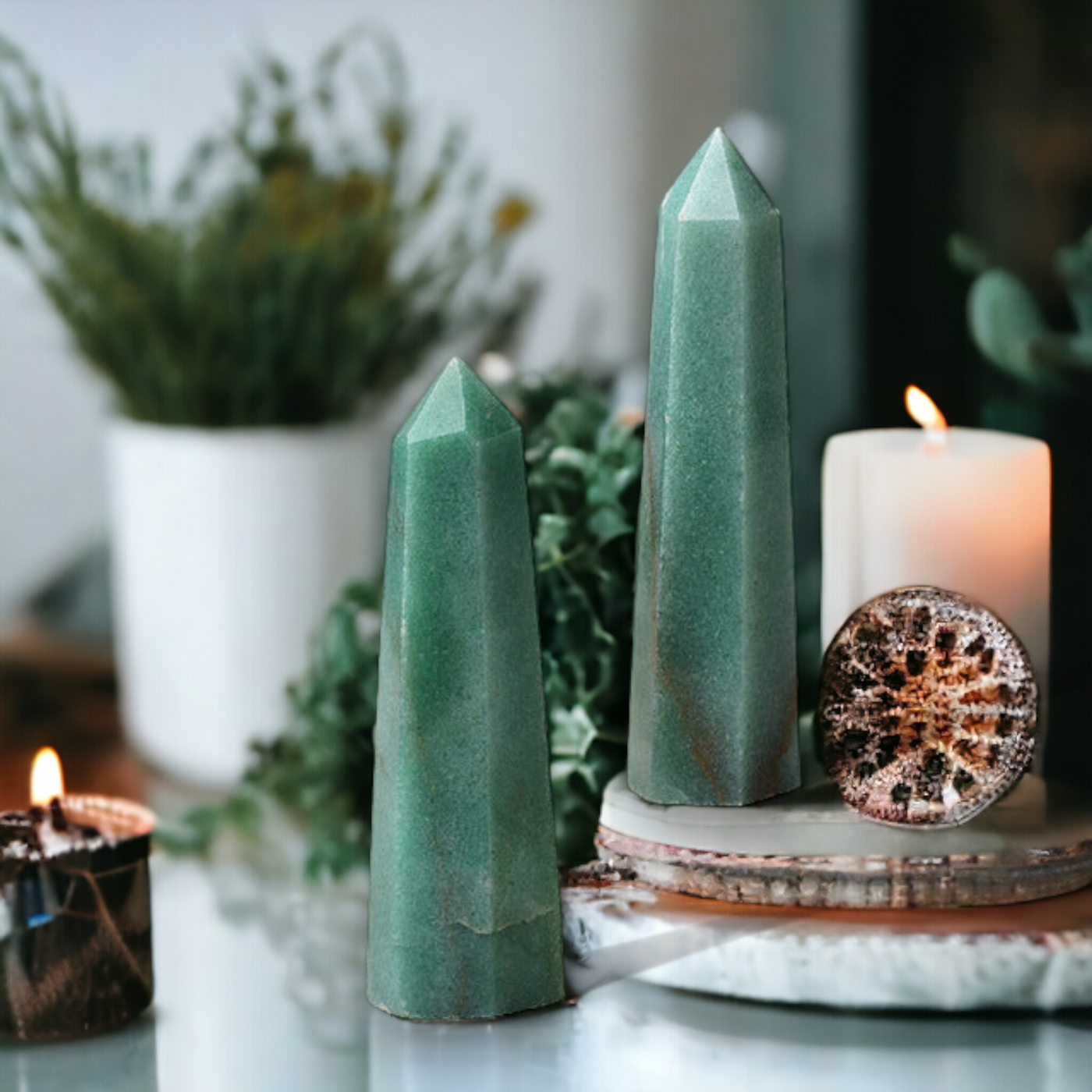 Small Green Aventurine Towers