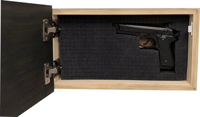 American Flag Concealed Gun Cabinet, Hidden Gun Storage American Flag (Natural)