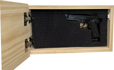 American Flag Concealed Gun Cabinet, Hidden Gun Storage American Flag (Natural)