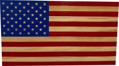 American Flag Concealed Gun Cabinet, Hidden Gun Storage American Flag (Natural)