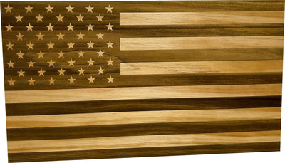 American Flag Concealed Gun Cabinet, Hidden Gun Storage American Flag (Natural)