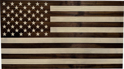 American Flag Concealed Gun Cabinet, Hidden Gun Storage American Flag (Natural)