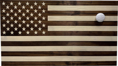 American Flag Concealed Gun Cabinet, Hidden Gun Storage American Flag (Natural)