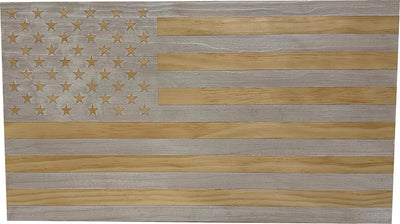 American Flag Concealed Gun Cabinet, Hidden Gun Storage American Flag (Natural)