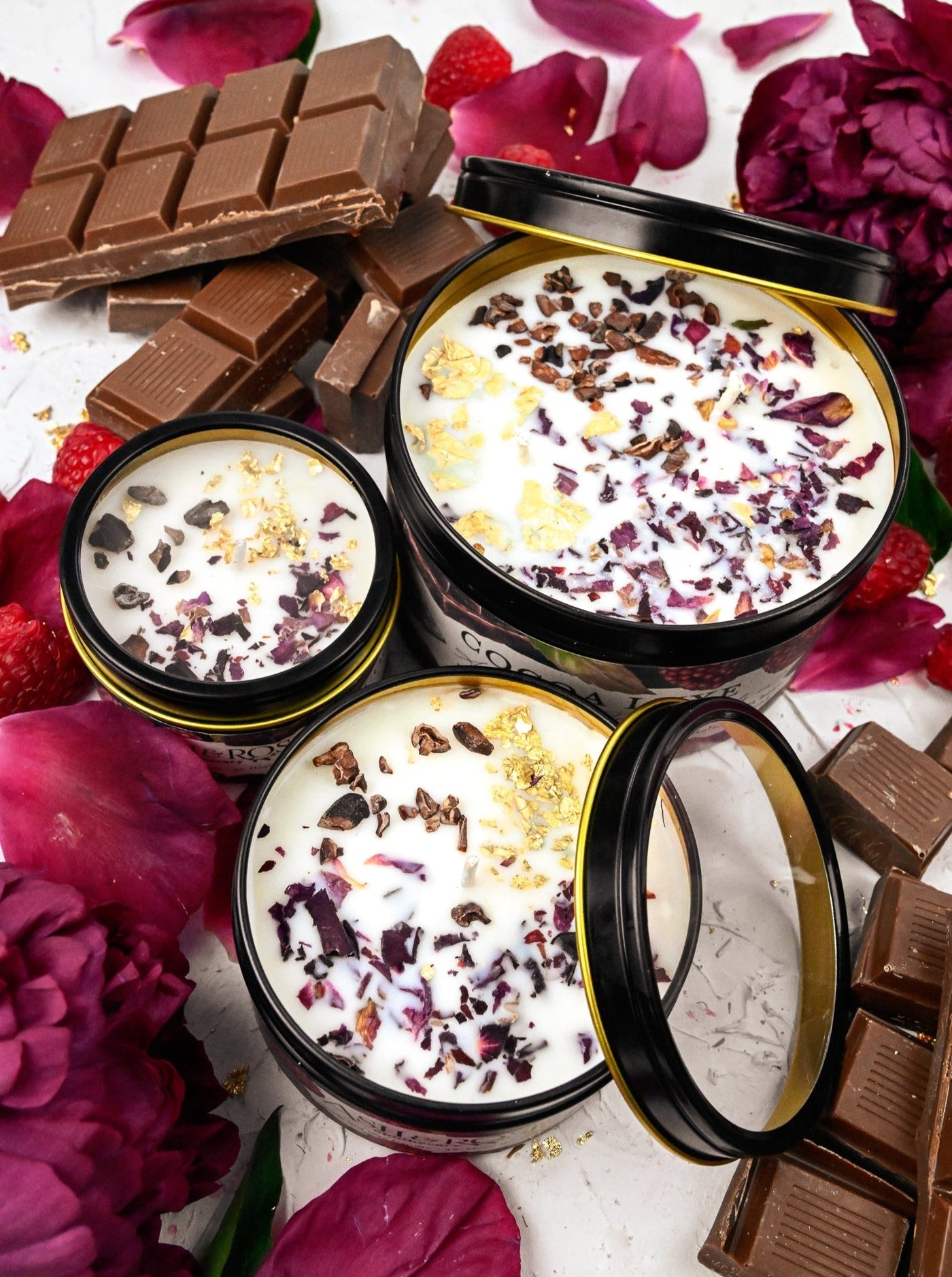 COCOA LUXE Chocolate Raspberry Candle by Ash & Rose