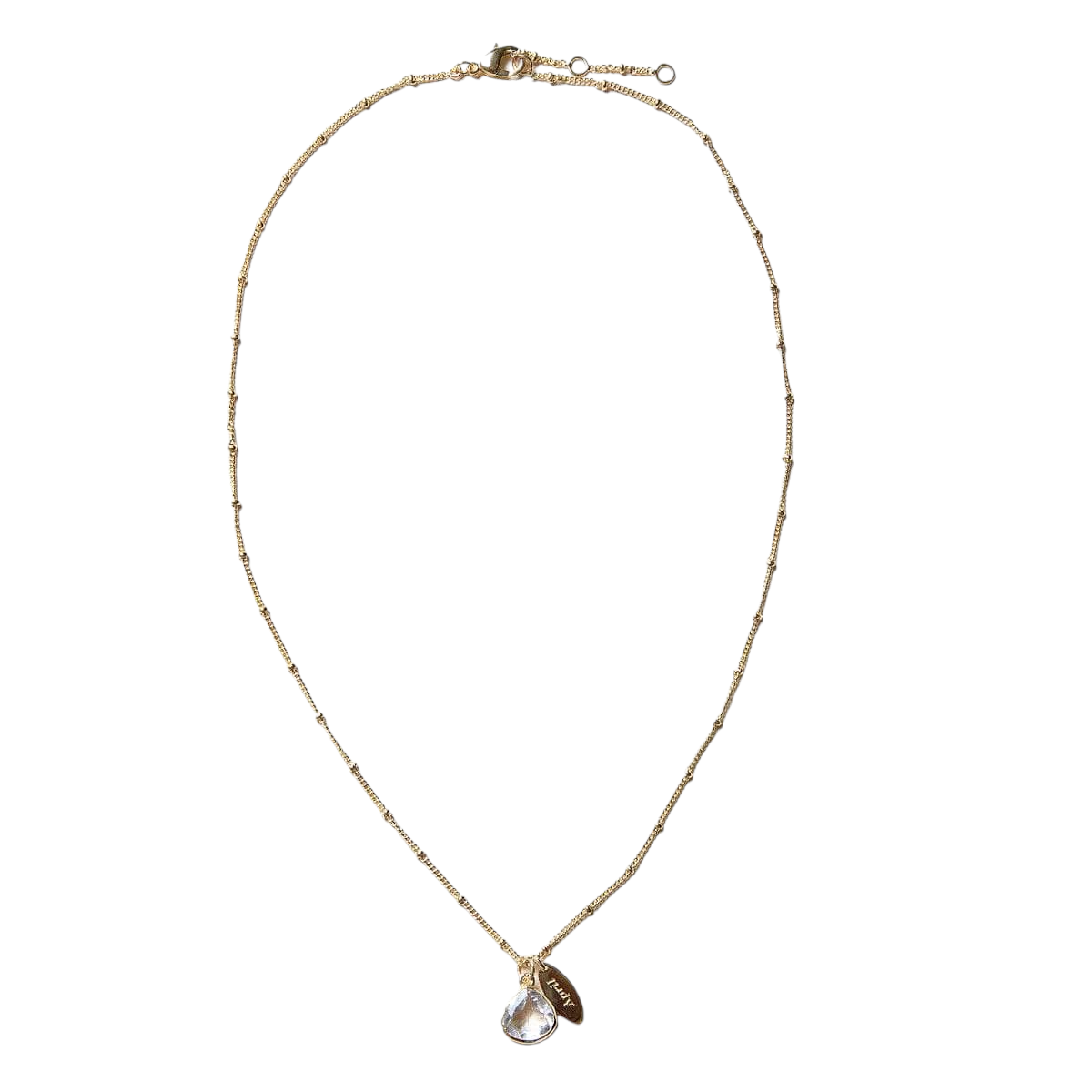 April Herkimer Diamond Birthstone Necklace by Tiny Rituals