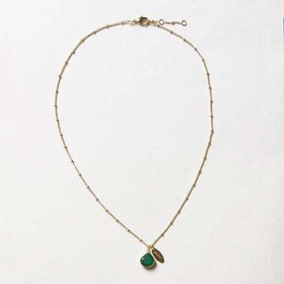 August Green Jade Birthstone Necklace by Tiny Rituals