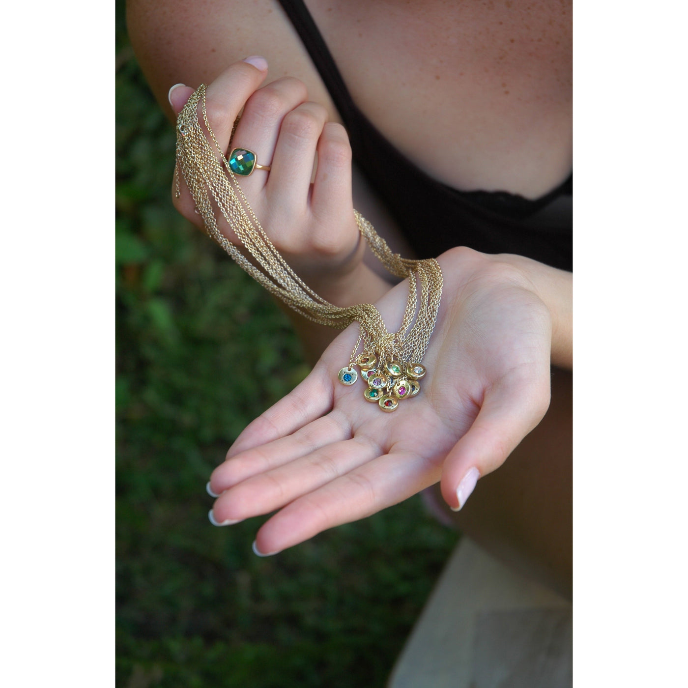 Birthstone Bottle Necklace by Lucky Feather