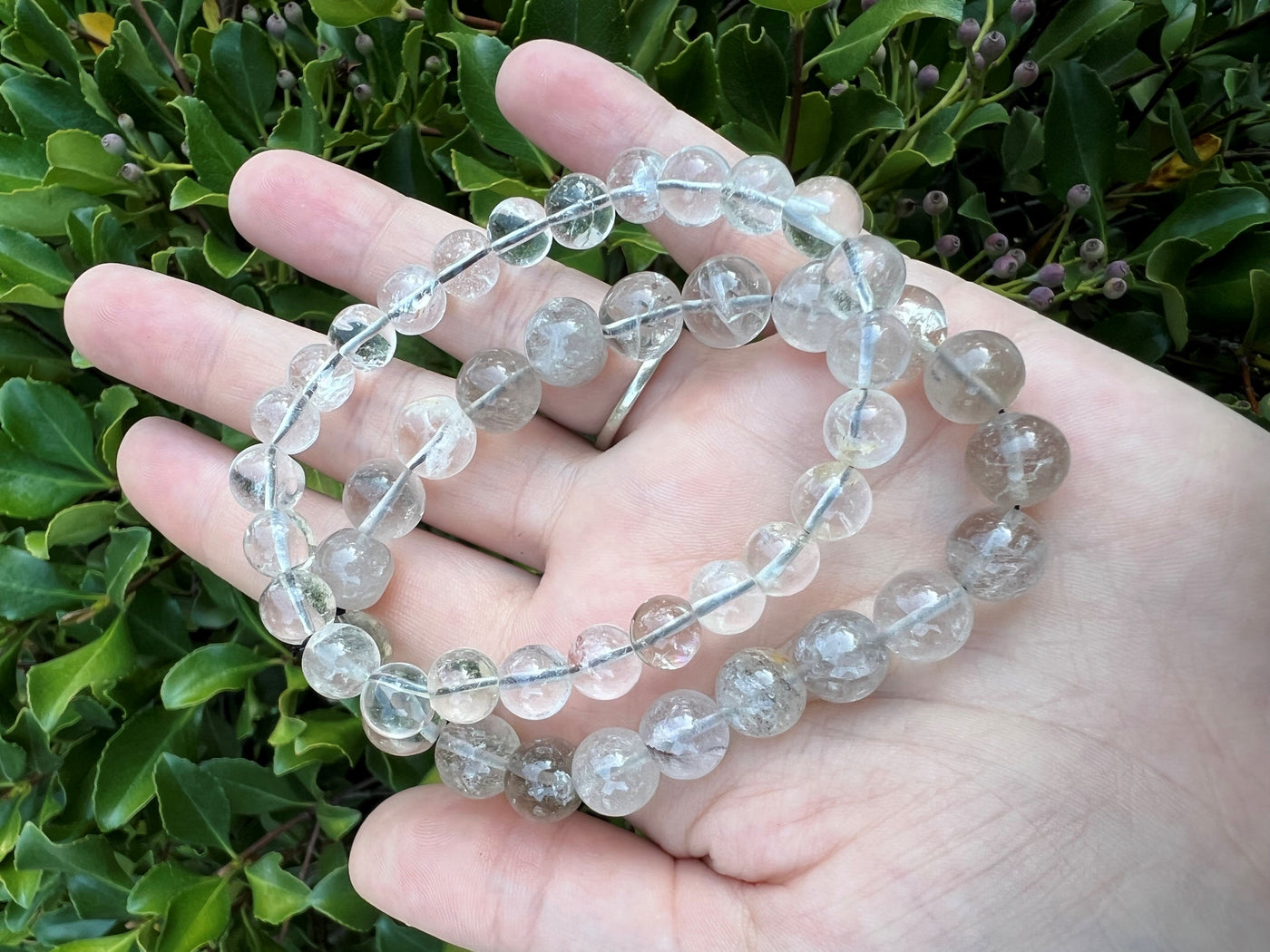 CLEAR AND INCLUSION QUARTZ BRACELET by HarleyRae