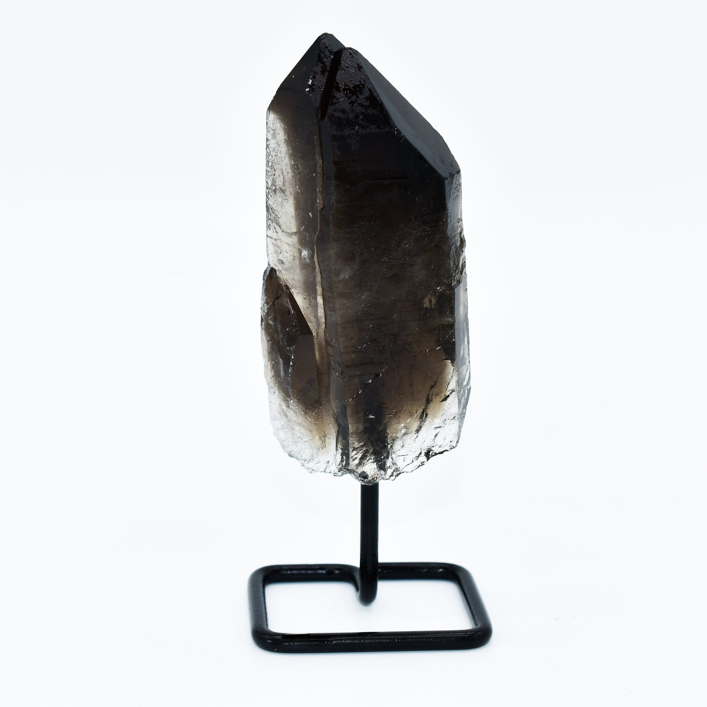 Smokey Quartz Points on Metal Base Small Display Piece by Whyte Quartz