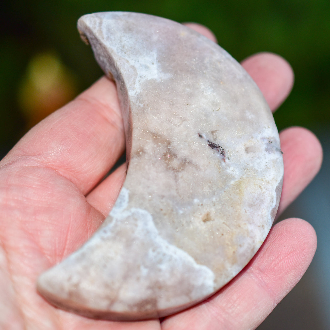 Pink Amethyst Crescent Moons by Whyte Quartz