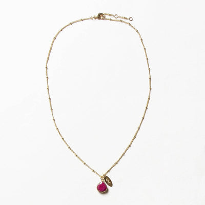 July Ruby Birthstone Necklace by Tiny Rituals