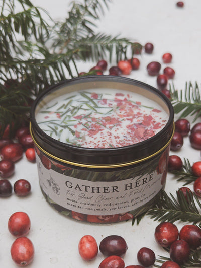 GATHER HERE Cranberry Pine Candle by Ash & Rose