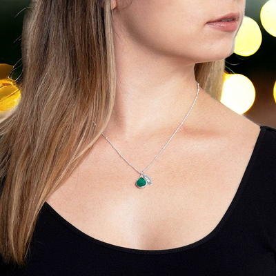 May Emerald Birthstone Necklace by Tiny Rituals