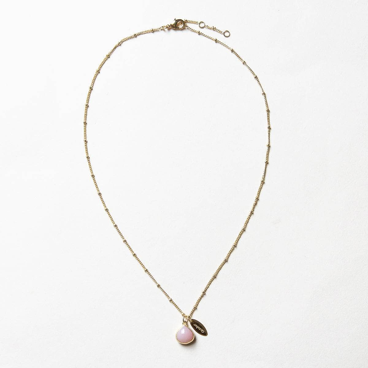 October Pink Opal Birthstone Necklace by Tiny Rituals