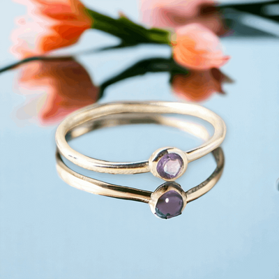 Amethyst Gold Ring by Tiny Rituals