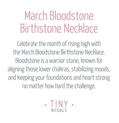 March Bloodstone Birthstone Necklace by Tiny Rituals