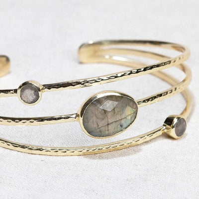 Labradorite Golden or Silver Bracelet by Tiny Rituals