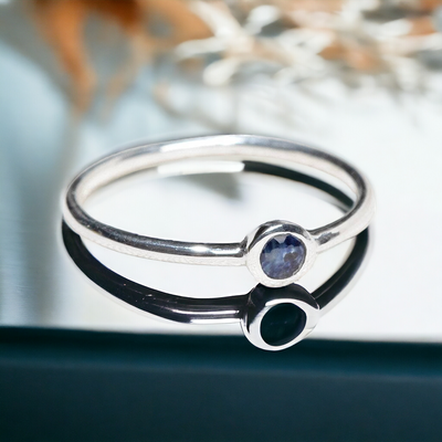 Blue Sapphire Silver or Gold Ring by Tiny Rituals