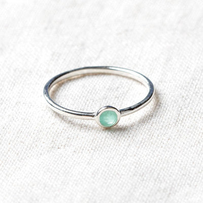 Emerald Silver or Gold  Ring by Tiny Rituals