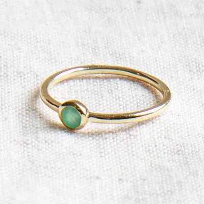 Emerald Silver or Gold  Ring by Tiny Rituals