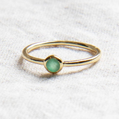 Emerald Silver or Gold  Ring by Tiny Rituals