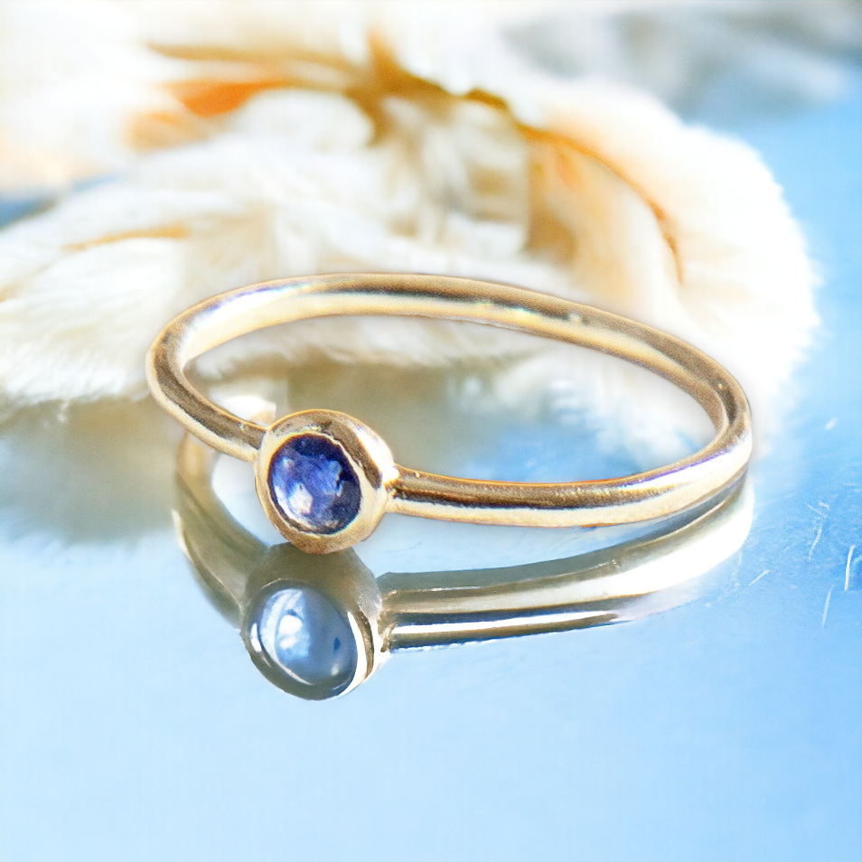 Blue Sapphire Silver or Gold Ring by Tiny Rituals