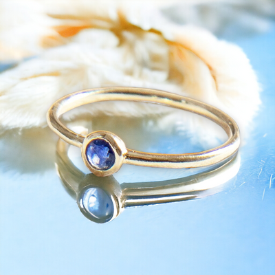 Blue Sapphire Silver or Gold Ring by Tiny Rituals