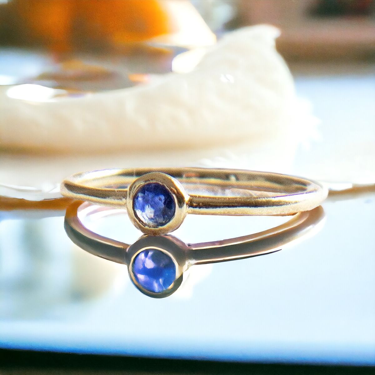 Blue Sapphire Silver or Gold Ring by Tiny Rituals