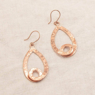 Copper Hammered Earrings - Limited Edition by Tiny Rituals