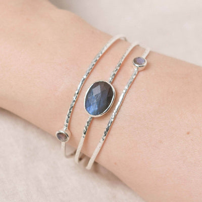 Labradorite Golden or Silver Bracelet by Tiny Rituals