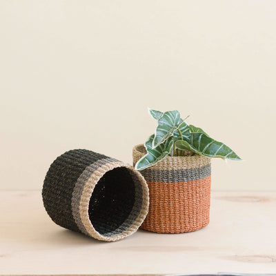 Black Tabletop Mini Basket - Handmade Baskets | LIKHÂ by LIKHÂ