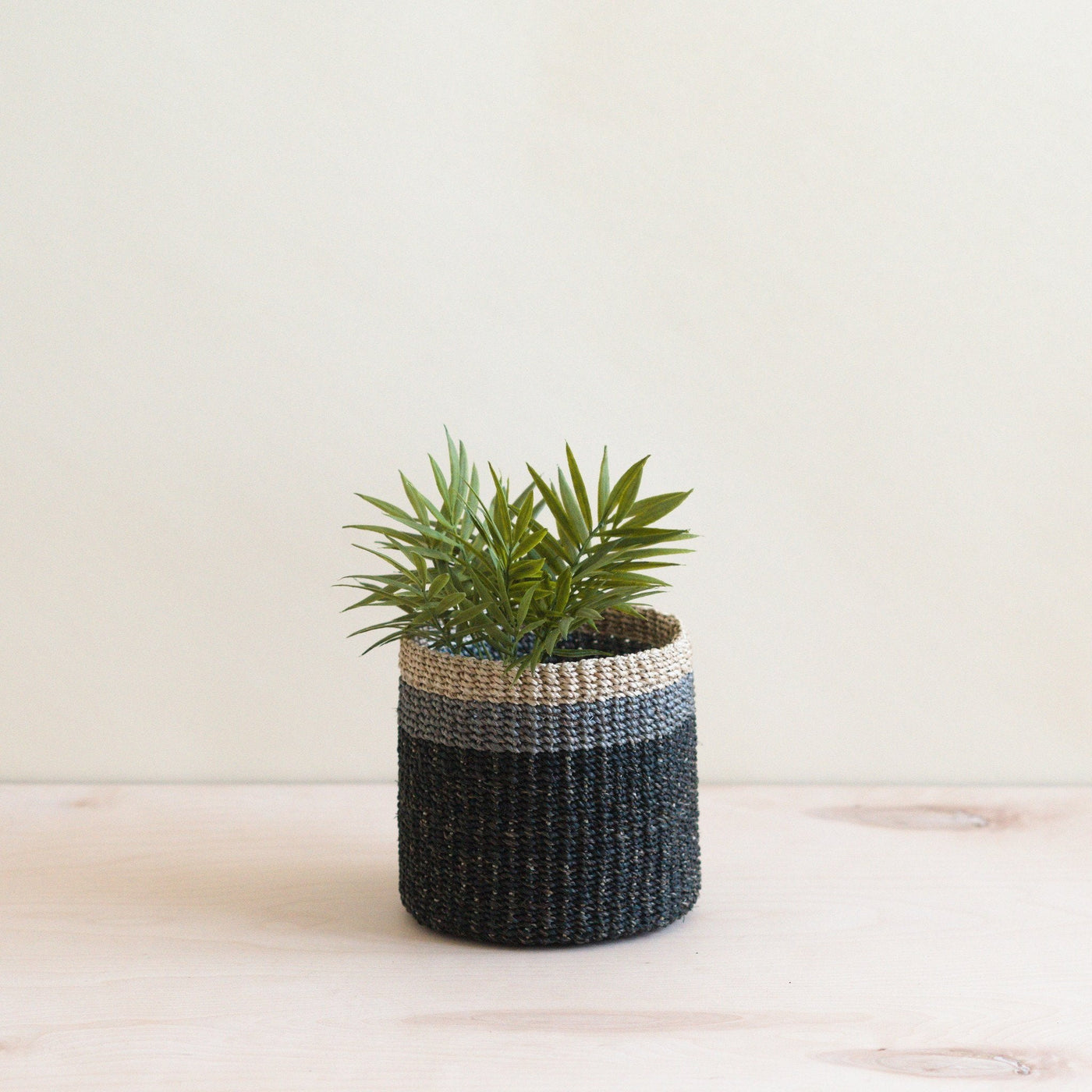 Black Tabletop Mini Basket - Handmade Baskets | LIKHÂ by LIKHÂ